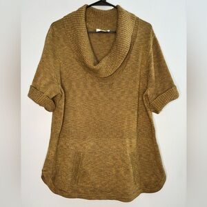 C.J. CJ Banks Women's Size 1X Cowl Neck Sweater Tunic Top Shirt Green